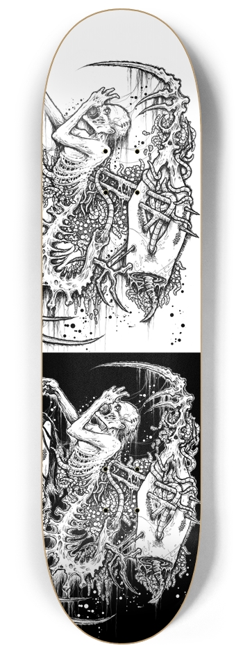 Split half black - Customized 8-1/4 Skateboard Deck