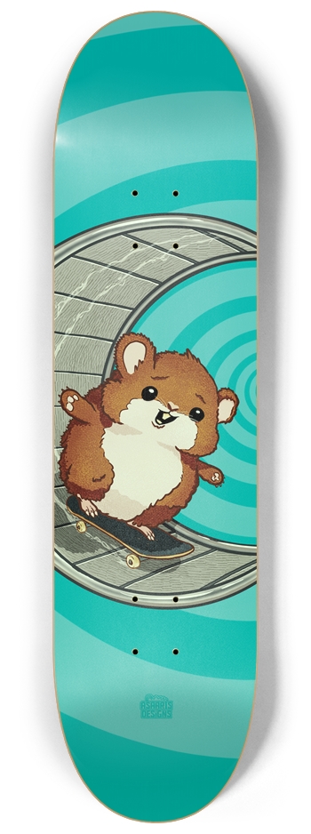 Hamster Wheel 8.25" GLOW 8-1/4 Skateboard Deck