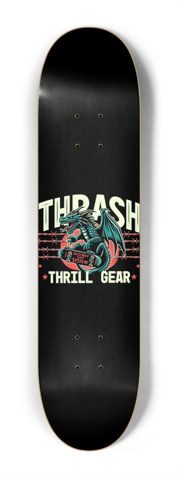 Thrash Thrill Gear – Mini/Kid Skateboard 7-1/4 Mini/Kid Skateboard