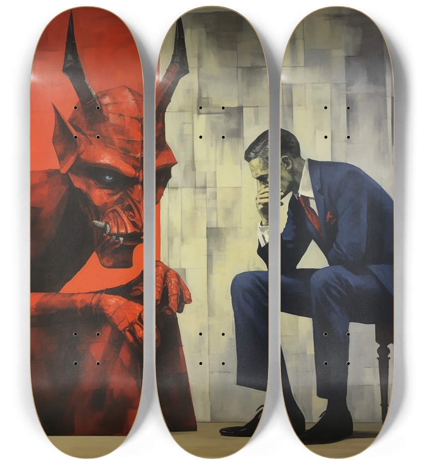 Deal with the Devil Skateboard Series 3 Deck Wall Series
