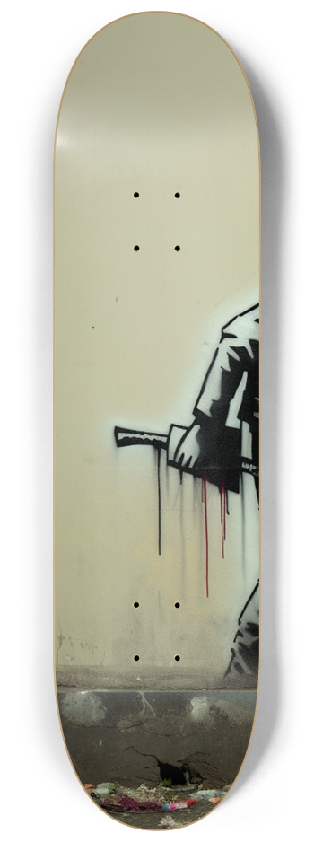 Banksy style flowers for you Skateboard #1 8-1/4 Skateboard Deck