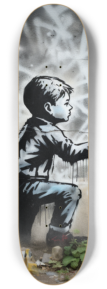Banksy style "Answer the Phone" Skateboard #2 8-1/4 Skateboard Deck