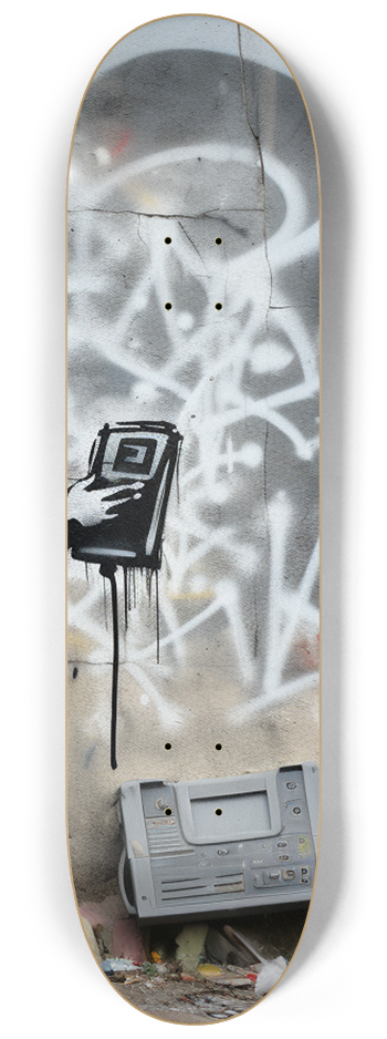 Banksy style "Answer the Phone" Skateboard #3 8-1/4 Skateboard Deck