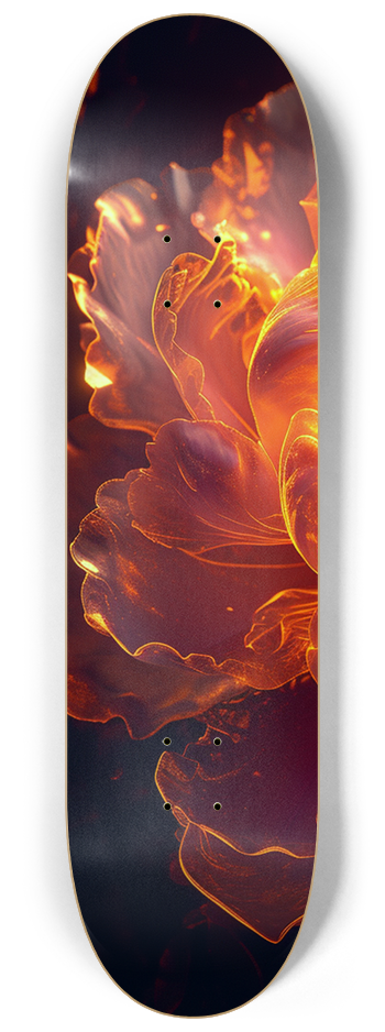 Glow in the Dark 3 decks fire Peony Skateboard #1 8-1/4 Skateboard Deck