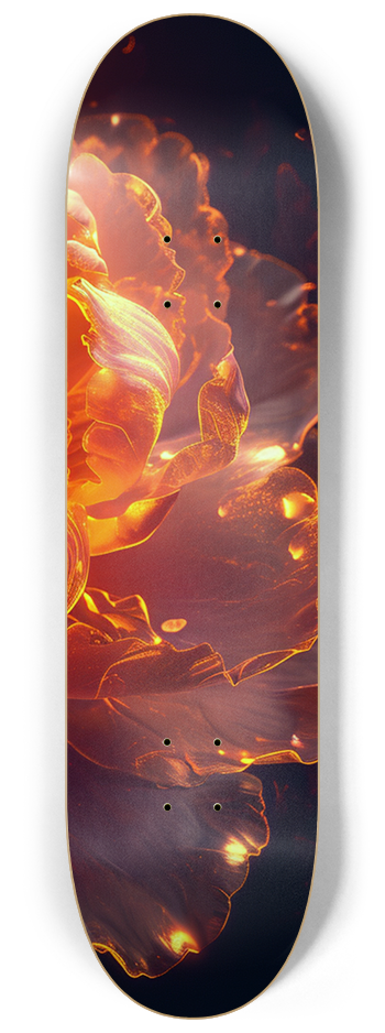 Glow in the Dark 3 decks fire Peony Skateboard #3 8-1/4 Skateboard Deck