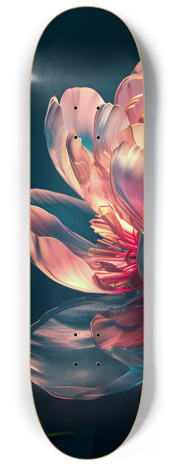 Glow in the Dark Incandescent Peony #1 8-1/4 Skateboard Deck