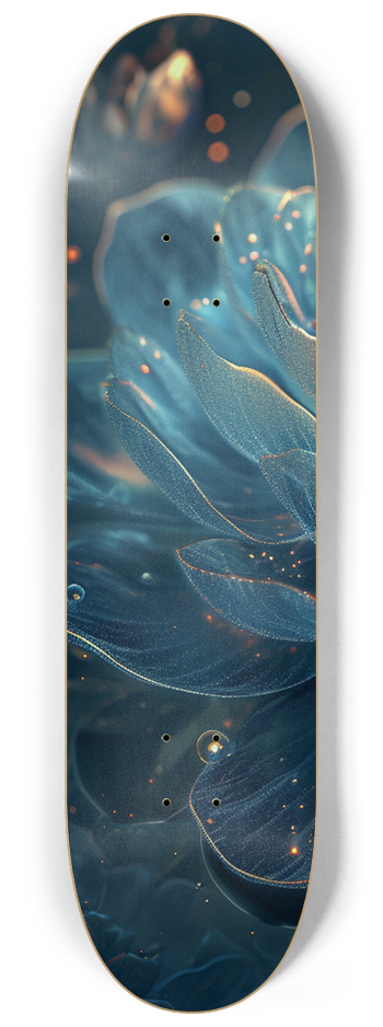 Glass Peony Glow in the Dark Flower #1 8-1/4 Skateboard Deck