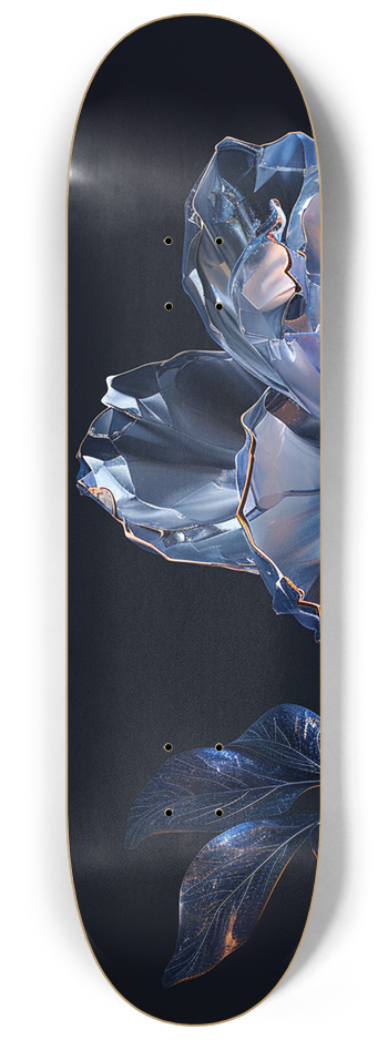 Glass peony flower #1 8-1/4 Skateboard Deck