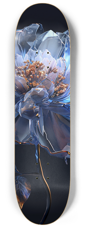 Glass peony flower #2 8-1/4 Skateboard Deck