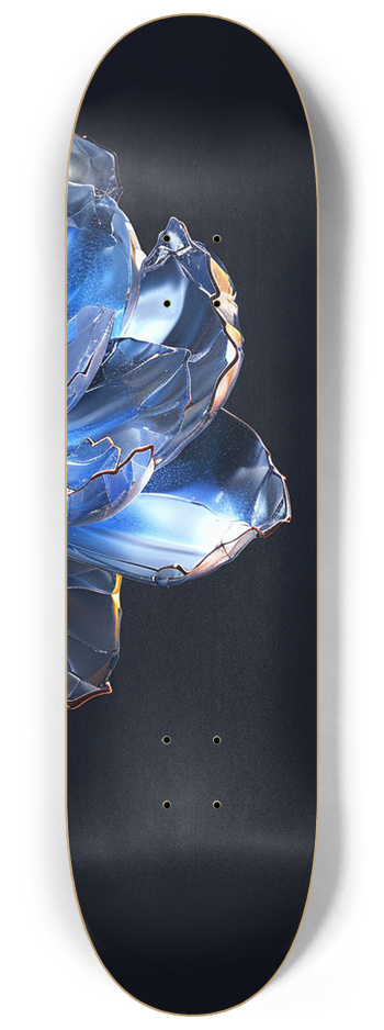 Glass peony flower #3 8-1/4 Skateboard Deck