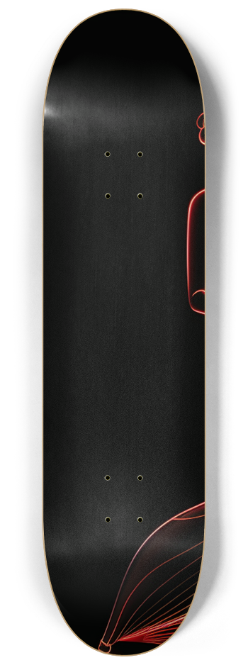 glow in the dark line drawing dancer Skateboard #1 8-1/4 Skateboard Deck