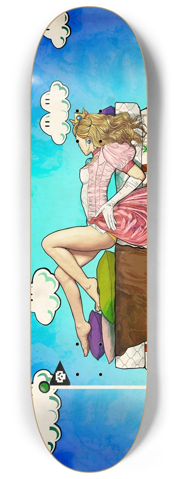 Princess Peach and the Pea 8.25" 8-1/4 Skateboard Deck