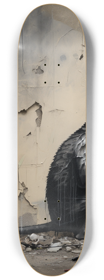 Banksy style "Whats on TV" Skateboard #1 8-1/4 Skateboard Deck
