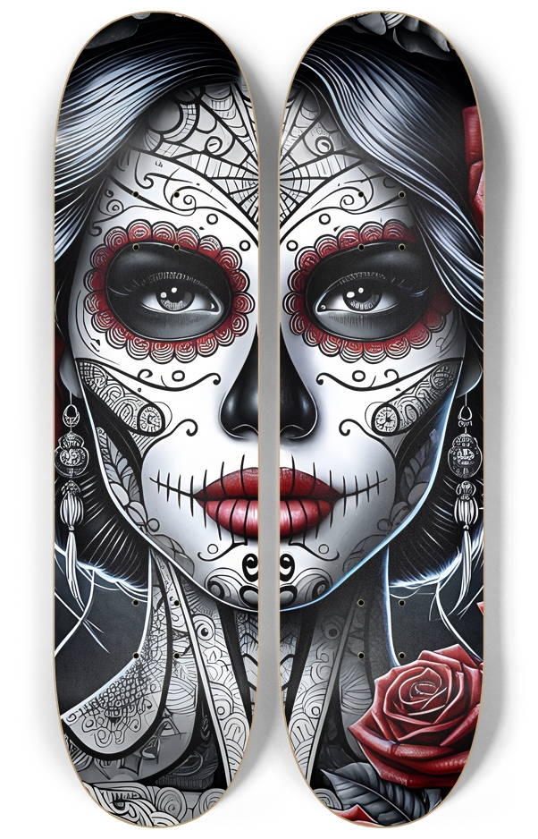 Dia de los Muertos Lady 2 decks Wall Series 2 Deck Wall Series