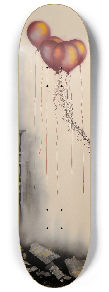 Girl with balloons "banksy style" Skateboard #1 8-1/4 Skateboard Deck