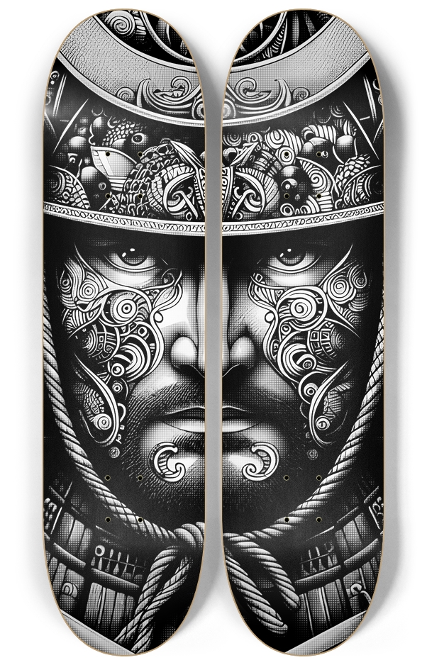 Samurai Warrior Tribal 2 decks Wall Series 2 Deck Wall Series