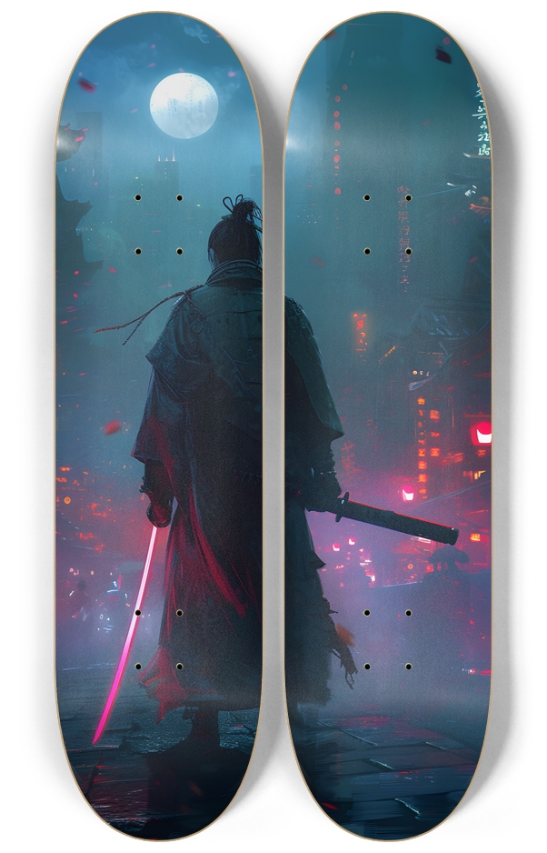 Ronin Skateboard Japanese Aesthetic Samurai 2 Deck Wall Series