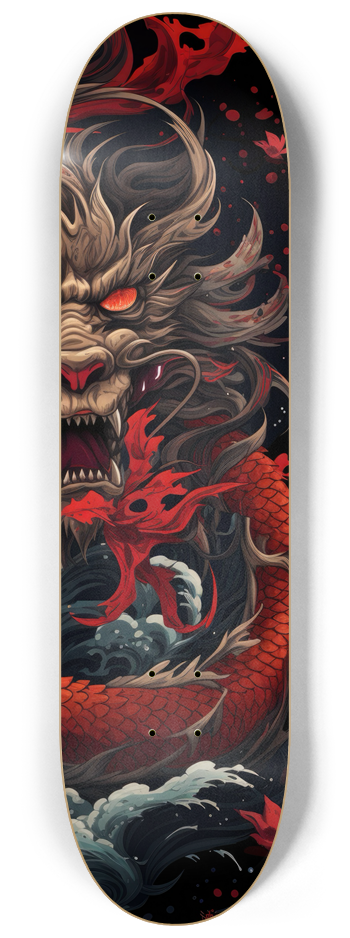 Japanese Tattoo Two Deck Wall Art Dragon Deck #2 8-1/4 Skateboard Deck