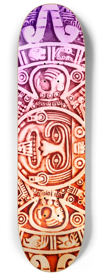 Aztec Calendar Custom Skateboard 232 Skateboards 8-1/4 Skateboard Deck