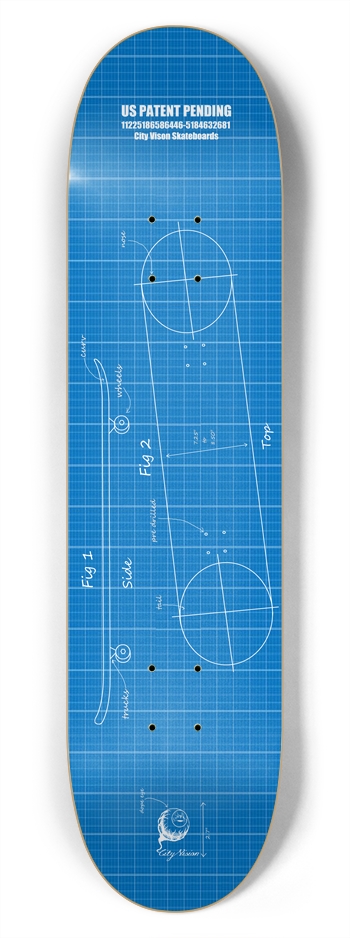 Blue Print 7.75 7-3/4 Skateboard Deck