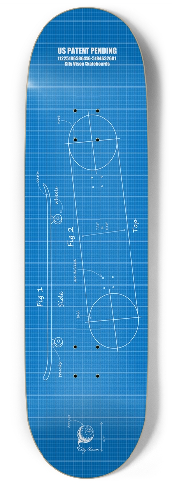 Blue Print 9.00 9 Inch Skateboard