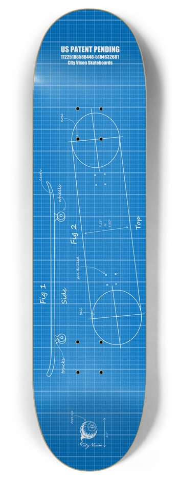 Blue Print 8.00 8 Inch Skateboard Deck