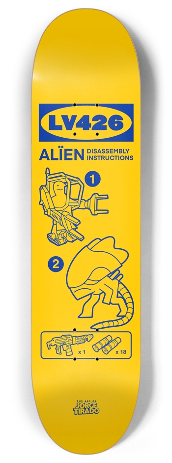 Alien Disassembly Custom Skateboard 8 Inch Skateboard Deck