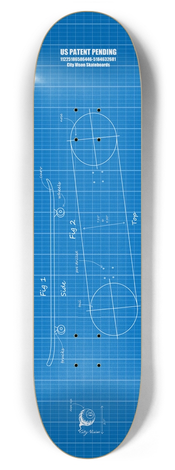 Blue Print 7.87 7-7/8 Skateboard Deck