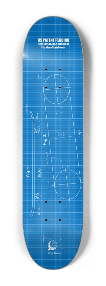 Blue Print Mini 7.25 7-1/4 Mini/Kid Skateboard