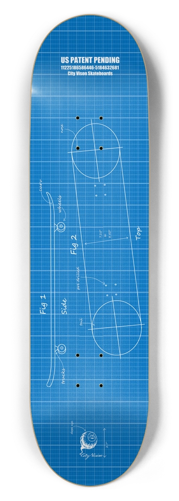 Blue Print 8.50 8-1/2 Skateboard Deck