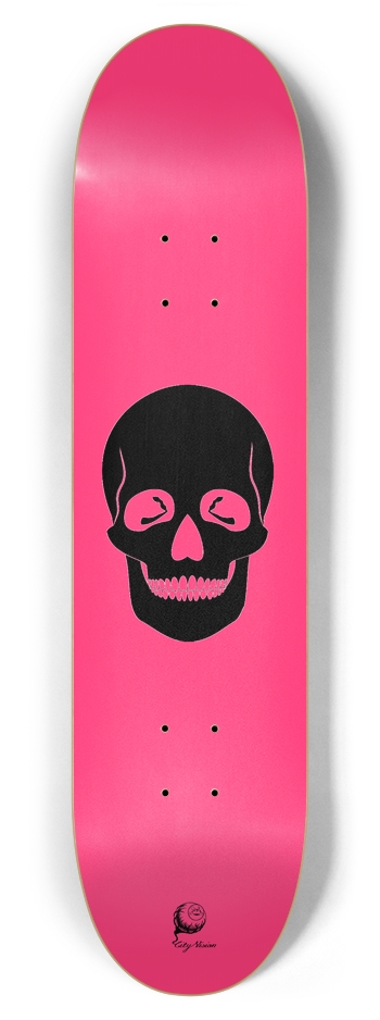 Hot Pink Skull 7.87 7-7/8 Skateboard Deck