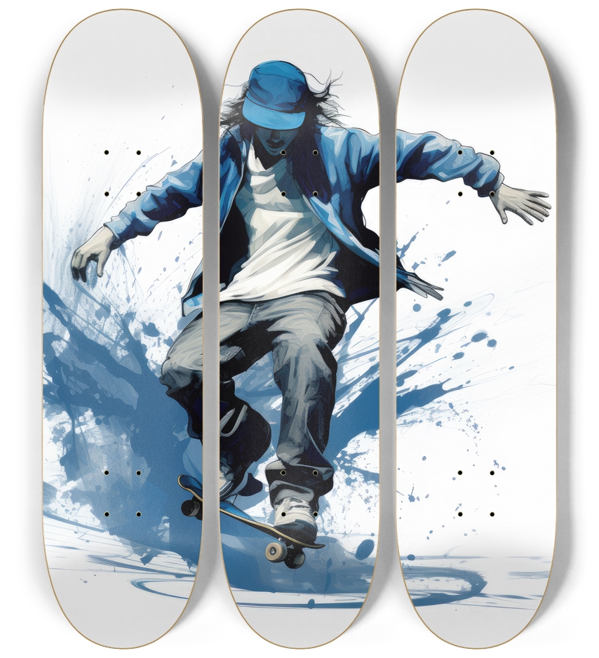 Skateboard Series 3 Deck Wall Series