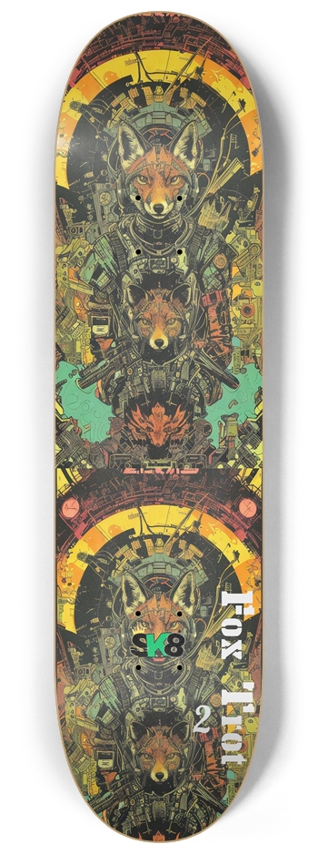 Fox Trot 2 Custom Skateboard 8-1/4 Skateboard Deck
