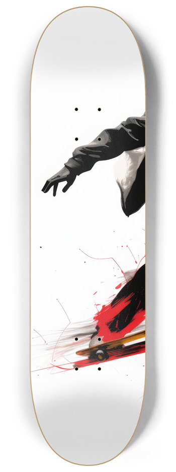 Red dancing Skateboard Series #1 8-1/4 Skateboard Deck
