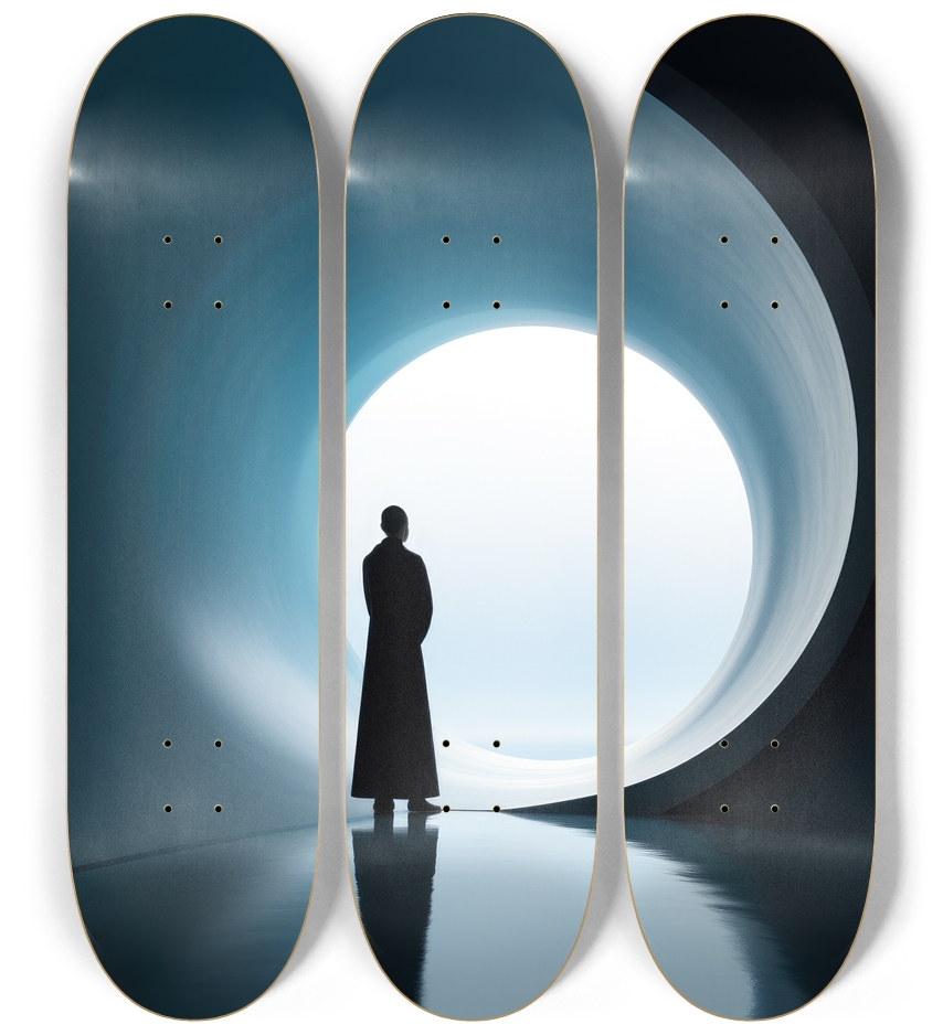 Into the light Skateboard Series 3 Deck Wall Series