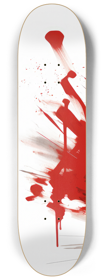 Red Dancing Skateboarder Series #1 8-1/4 Skateboard Deck