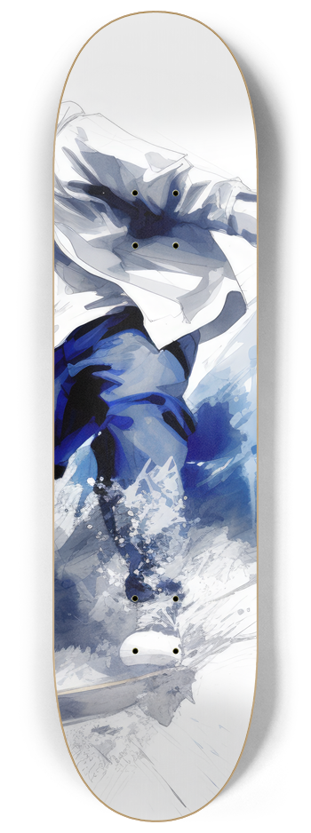Blue Skateboarder Series #2 8-1/4 Skateboard Deck