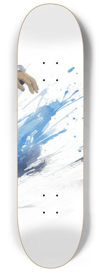 Blue Skateboarder Series #3 8-1/4 Skateboard Deck