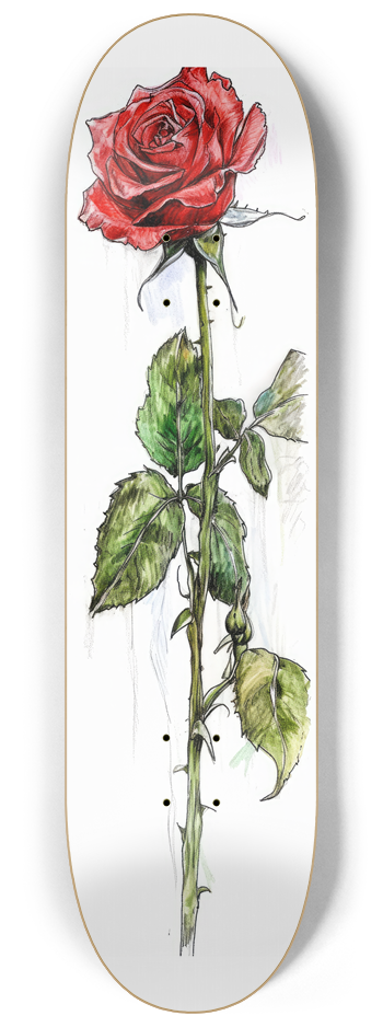 3 Roses Skateboard Series #3 8-1/4 Skateboard Deck