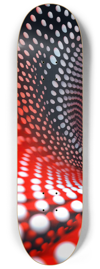 Spiral Red Dots Skateboard Series #1 8-1/4 Skateboard Deck