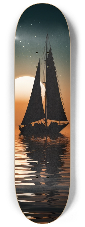 Sailing at Sun Set Skateboard 8-1/4 Skateboard Deck