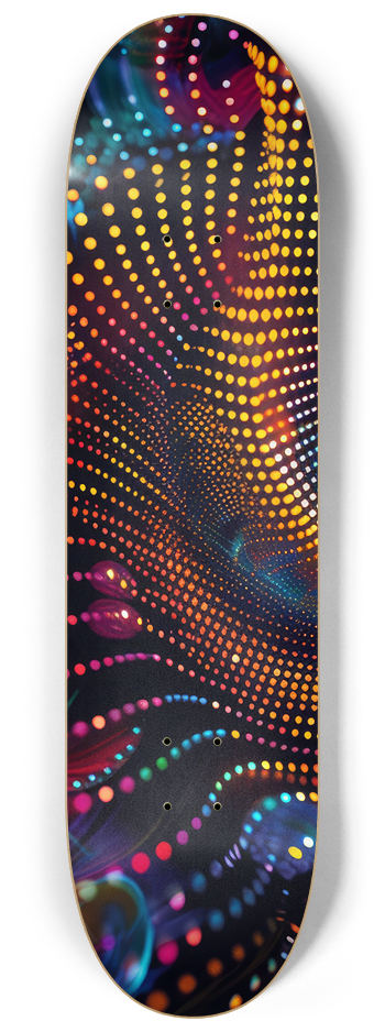 Spiral color dots Skateboard Series #1 8-1/4 Skateboard Deck