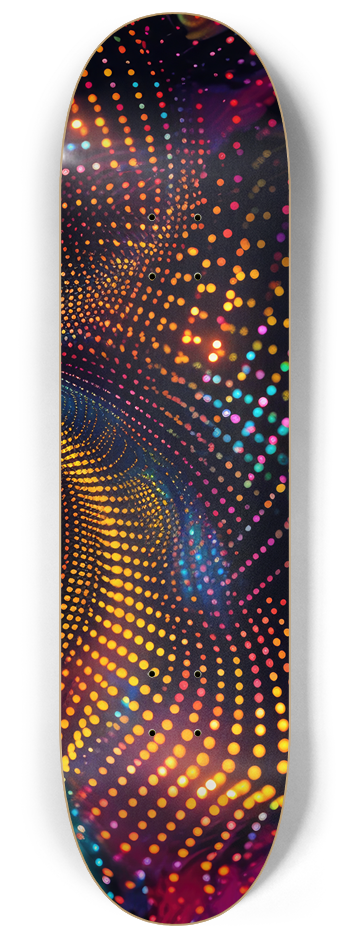 Spiral color dots Skateboard Series #3 8-1/4 Skateboard Deck