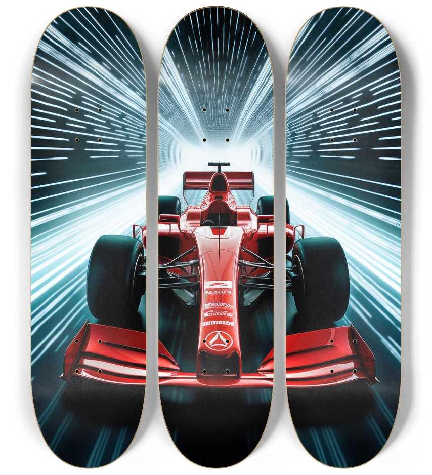 Warp Speed Car Skateboard Series 3 Deck Wall Series