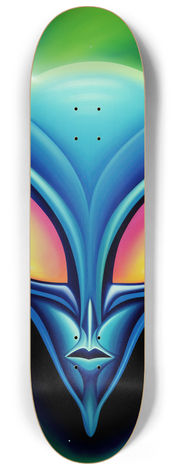 Glow in the Dark Alien Skateboard Series #2 8-1/4 Skateboard Deck