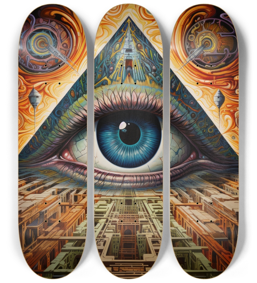 The Eye Skateboard Series 3 Deck Wall Series