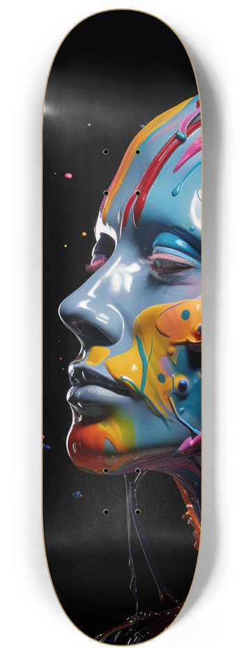 3 Paint my Face Skateboard Series #1 8-1/4 Skateboard Deck