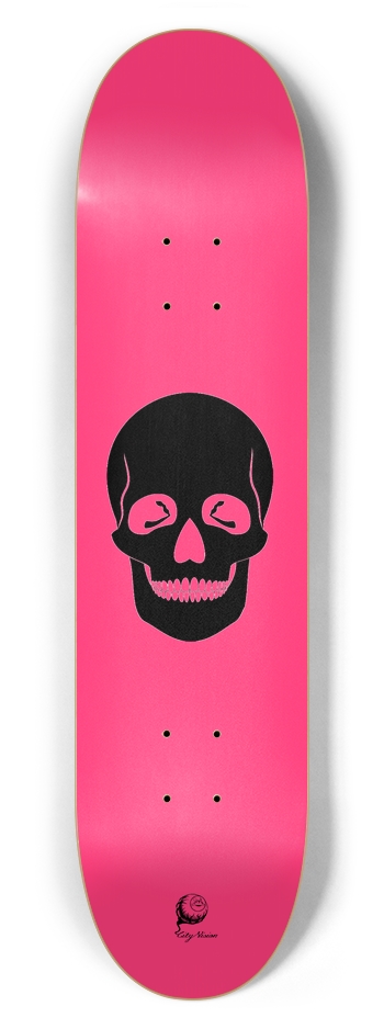 Hot Pink Skull 7.62 7-5/8 Skateboard Deck