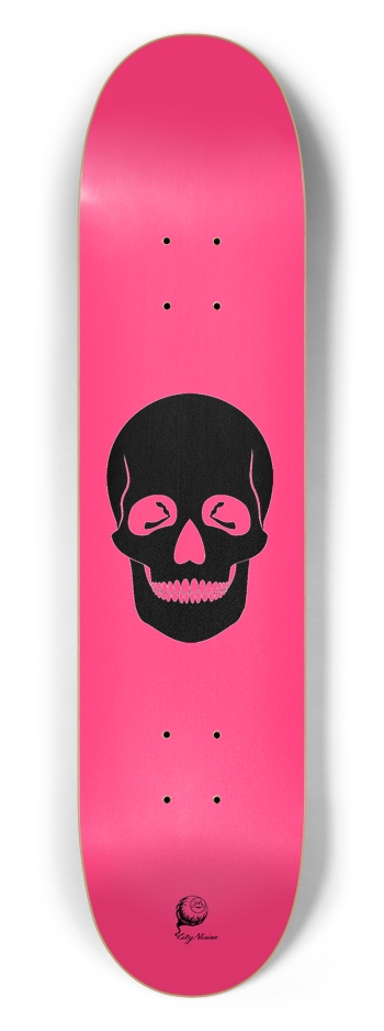 Hot Pink Skull 7.50 7-1/2 Skateboard Deck
