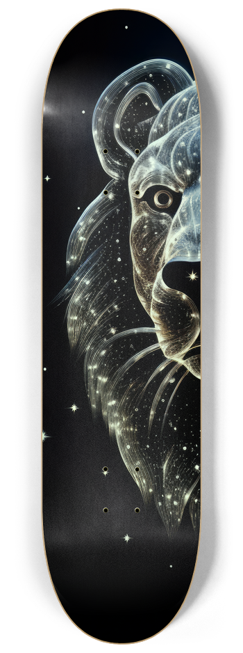 Glow in the dark lion constellation #1 8-1/4 Skateboard Deck